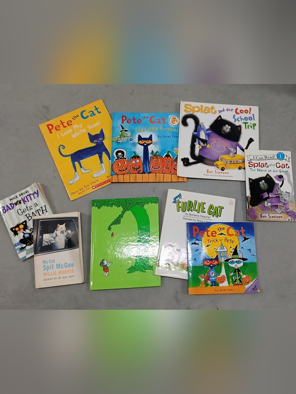 Pete the Cat & Children's Book Lot - Colorful Blue, Yellow, Green, Purple